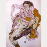 Schiele. Pareja sentada. 1915.